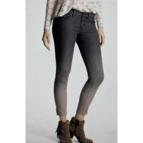 Free People Womens Gray Ombre Skinny Jeans Size 26 Cotton Blend - Picture 3 of 16